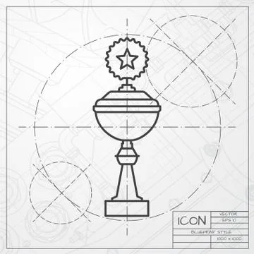 Vector flat trophy Stock Illustration