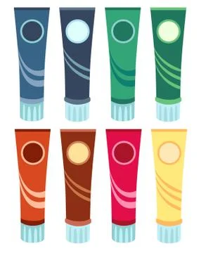 Vector flat tube in cold and warm colors Stock Illustration
