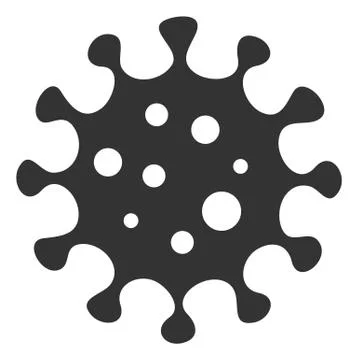 Vector Flat Virus Cell Icon 库存插图