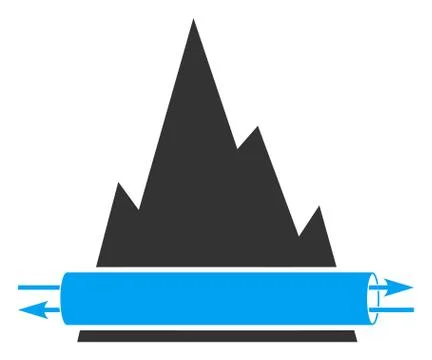 Vector Flat VPN Tunnel Icon Illustrazione stock