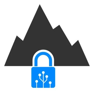 Vector Flat VPN Tunnel Icon Illustrazione stock