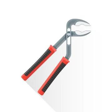 Vector flat water pump pliers illustration icon. Stock Illustration
