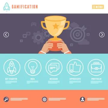 Vector flat webpage template Stock Illustration