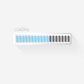 Vector flat white modern design progress bar Illustrazione stock
