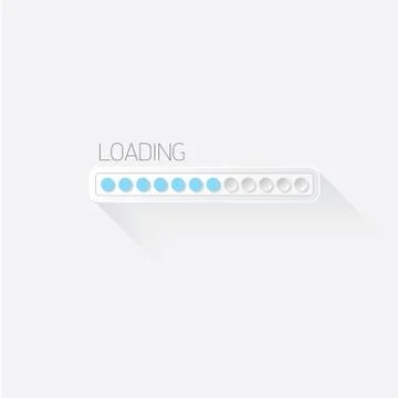 Vector flat white modern design progress bar Illustrazione stock