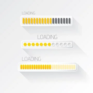 Vector flat white modern design progress bar Illustrazione stock