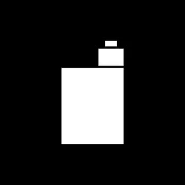 Vector flat white vape icon on background Stock Illustration