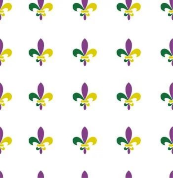 Vector Fleur de Lis Mardi Gras Stock Illustration