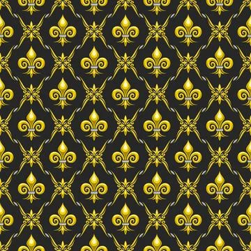 Vector Fleur de Lis Seamless Pattern Illustrazione stock