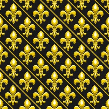 Vector Fleur de Lis Seamless Pattern Illustrazione stock