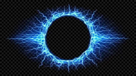 Vector flickering glowing lightning effect Stock Illustration