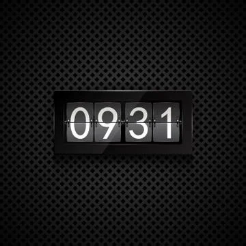 Vector flip clock Stock Illustration