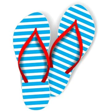 Vector flop flip beach slipper icon isolated 스톡 일러스트