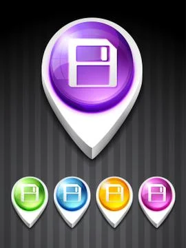 Vector floppy disk icon Stock Illustration