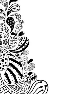 Vector floral abstract drops shapes background element Stock Illustration