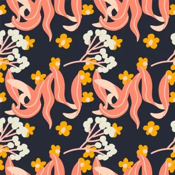 Vector floral abstract seamless pattern. Background for paper, cover, fabric Stock Illustration