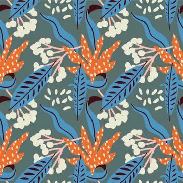 Vector floral abstract seamless pattern. Background for paper, cover, fabric Stock Illustration