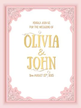 Vector floral and geometric monogram frame on damask background. Elegant invi Stock Illustration