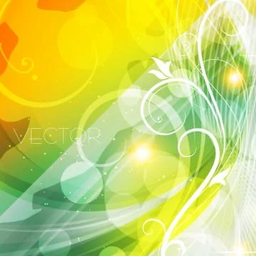 Vector floral art Stock Illustration