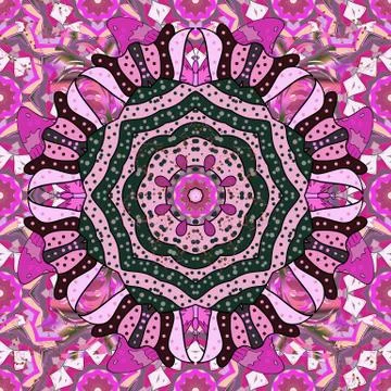 Vector floral background. Flat Flower Elements Design. Cute seamless pattern. Cu イラスト素材