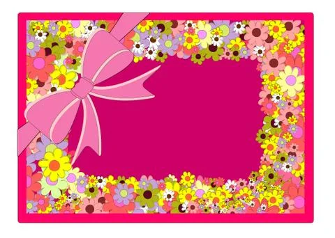 Vector floral background, frame from flowers Stock Illustration