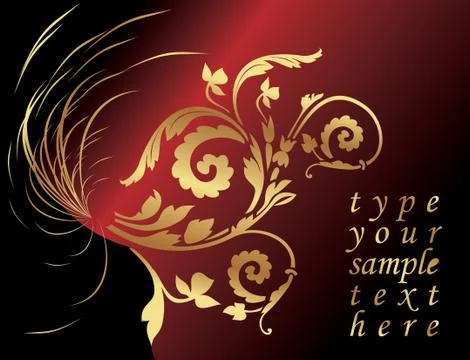 Vector floral background Stock Illustration