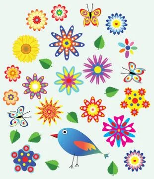 Vector floral background Stock Illustration