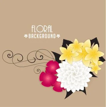 Vector floral background Stock Illustration
