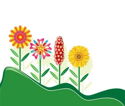 Vector floral background Stock Illustration