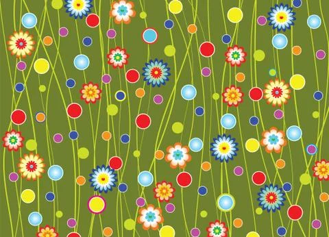 Vector floral background Stock Illustration