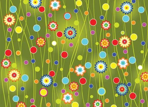 Vector floral background Stock Illustration