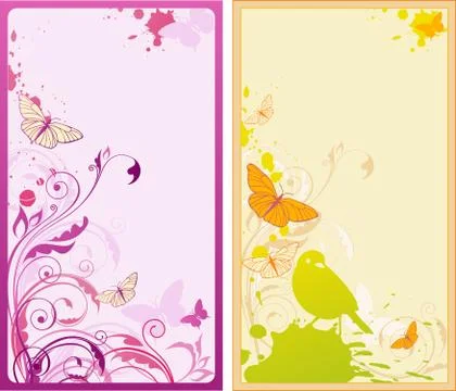 Vector floral backgrounds Stock Illustration