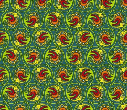 Vector floral braided elements seamless pattern 스톡 일러스트