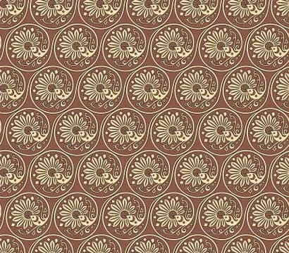 Vector floral braided elements seamless pattern 스톡 일러스트