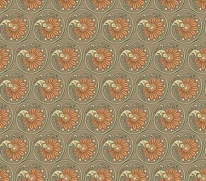 Vector floral braided elements seamless pattern イラスト素材