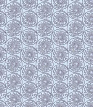 Vector floral braided elements seamless pattern Stock Illustration