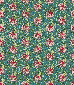Vector floral braided elements seamless pattern 스톡 일러스트