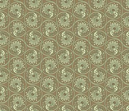 Vector floral braided elements seamless pattern Stockillustratie