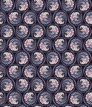 Vector floral braided elements seamless pattern Stockillustratie