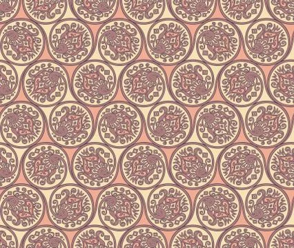 Vector floral braided elements seamless pattern Stockillustratie