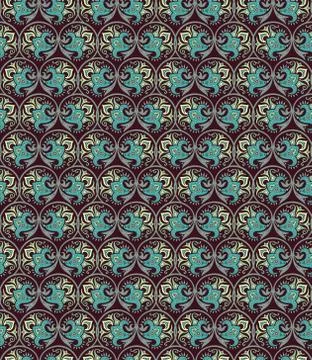 Vector floral braided elements seamless pattern Stockillustratie