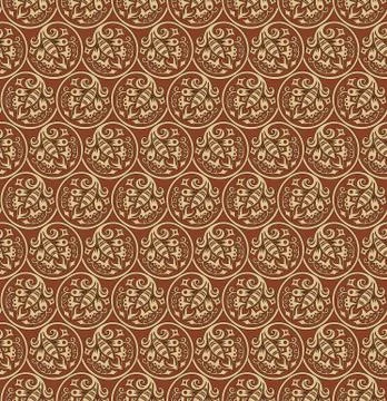 Vector floral braided elements seamless pattern Stockillustratie