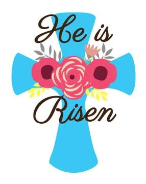 Vector Floral Cross Illustrazione stock