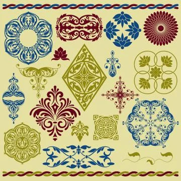 Vector floral design elements Stock Illustration