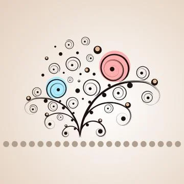 Vector floral design Stock Illustration