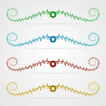 Vector floral elements Stock Illustration