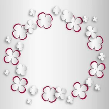 Vector  Floral Frame. Easy to edit Illustrazione stock