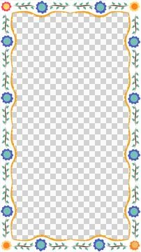 Vector floral frame is featuring scalloped panel with golden trim and vines, Stock Illustration
