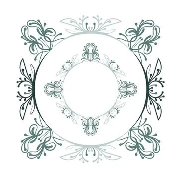 Vector floral frame. Graphic design element for invitations, cards, scrapbook Illustrazione stock