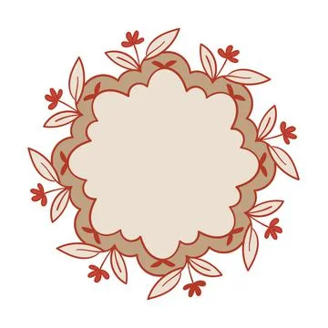 Vector floral frame. Graphic design element for invitations, cards, scrapbook イラスト素材